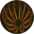 thumbnail image 1 of Ahgly Company Machine Washable Indoor Round Transitional Dark Bronze Brown Area Rugs, 3' Round, 1 of 7