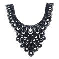 thumbnail image 3 of Cuello de escote con adornos de costura de encaje de Venecia con apliques florales negros Hugo Artesanías de cuello de encaje, 3 of 9
