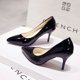 thumbnail image 1 of Zapatos de tacón alto de charol para mujer, calzado de boda, punta estrecha, Sexy, Color sólido, talla 44, 1 of 1