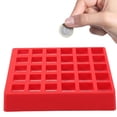 thumbnail image 2 of KAKOWELY 2pcs Plastic Coin Holder For Supermarket Cashiers Quick Sorting Secure Storage Coin Organizer Multi-slots Coin Box,6.18"X5.79"X1.1", 2 of 5