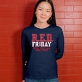 thumbnail image 4 of RED Friday Until They All Come Home Women's Long Sleeve T-shirt Remember Everyone Deployed US Military Day American Patriot, 4 of 7