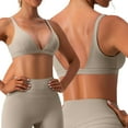 thumbnail image 5 of iMounTEK Deep V-Neck Sports Bras for Women Padded Low Impact Fitness Yoga Bra Crop Top, 5 of 7