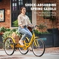 thumbnail image 4 of VIRIBUS Tricycle Adulte 26 Pouces 7 Vitesses 3 Roues Vélo de Plage pour Hommes Femmes Jaune, 4 of 6