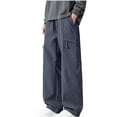 thumbnail image 3 of IhhxPro Big & Tall Men's Outdoor Cargo Pants with Elastic Waist Multi-Pockets Work Drawstring Trousers Lightweight Cotton Hiking Jogger Straight Leg Casual M-5XL, 3 of 7