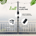 thumbnail image 2 of Terry Heavy Duty Outdoor String Light Pole for Deck Fence or Patio Railing, Hold Upto 125 Ft of String, Deck Poles for String Lights with Bracket Kit for Parties, Wedding Decor - 2 Pack, 2 of 6