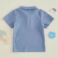 thumbnail image 3 of Kogui Boys Polo Baby Short Sleeve Collared Boys Polo Shirt, Toddler Kids Polo Shirts 3T 4T (Blue,3-4 Years ), 3 of 6