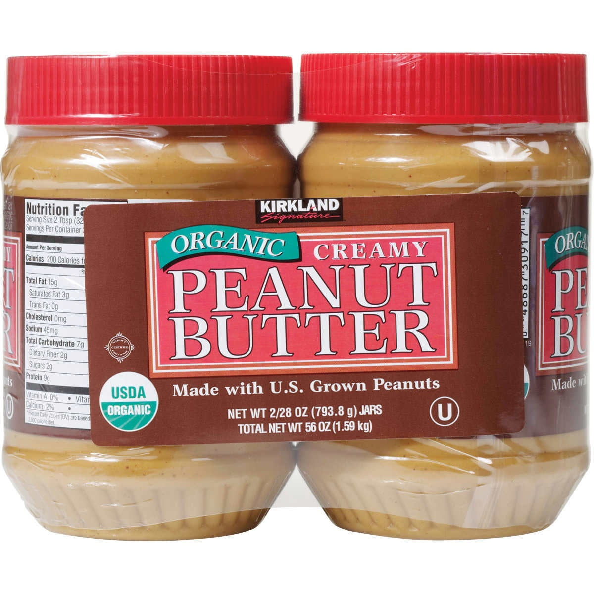 Kirkland Signature Organic Peanut Butter 28 Oz 2 Count