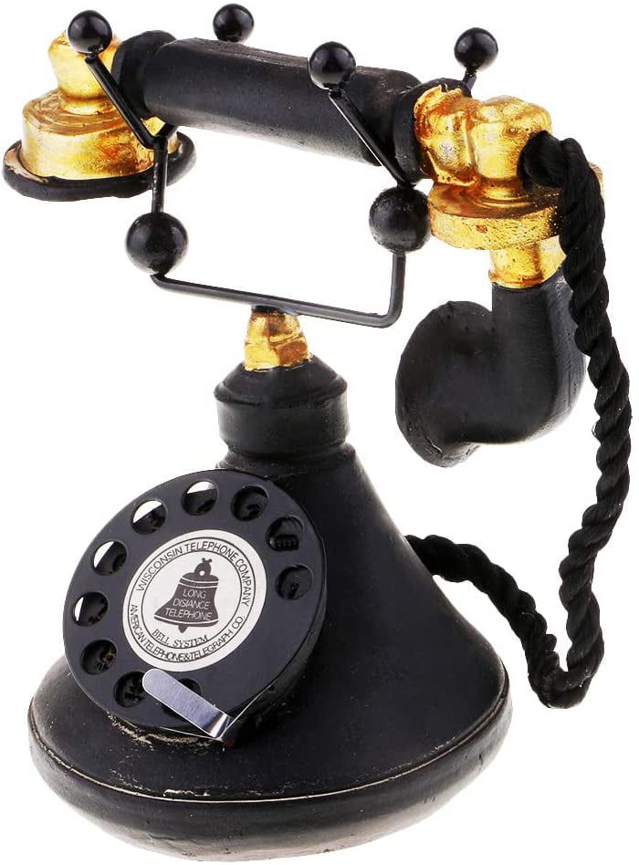 Vintage Antique Rotary Telephone Corded Retro Phone Home Decoration 7111-34 