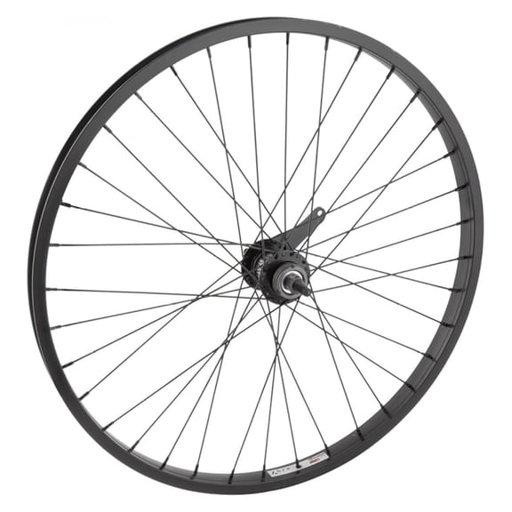 Wheel Master 24" Cruiser/ Rear Wheel - Weinmann AS7X Rim, 36H, Coaster Hub, Black