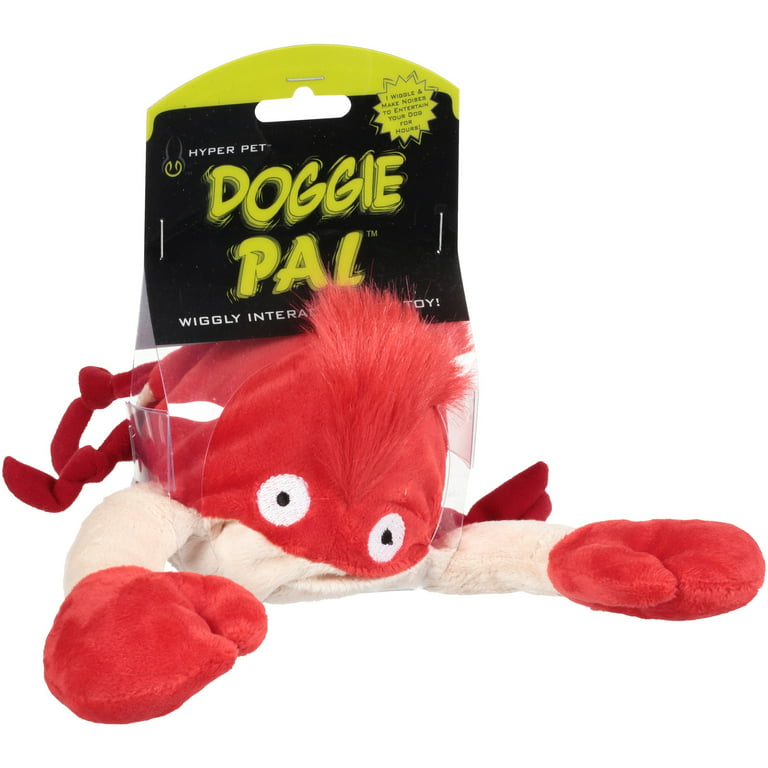 Hyper Pet Doggie Pal Crab Battery Operated Jumping Noise Making Plush Dog  Toy 