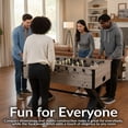 thumbnail image 4 of Sunnydaze Delano 2-Player Indoor Foosball Table, Gray Distressed Wood Look, 4 of 13