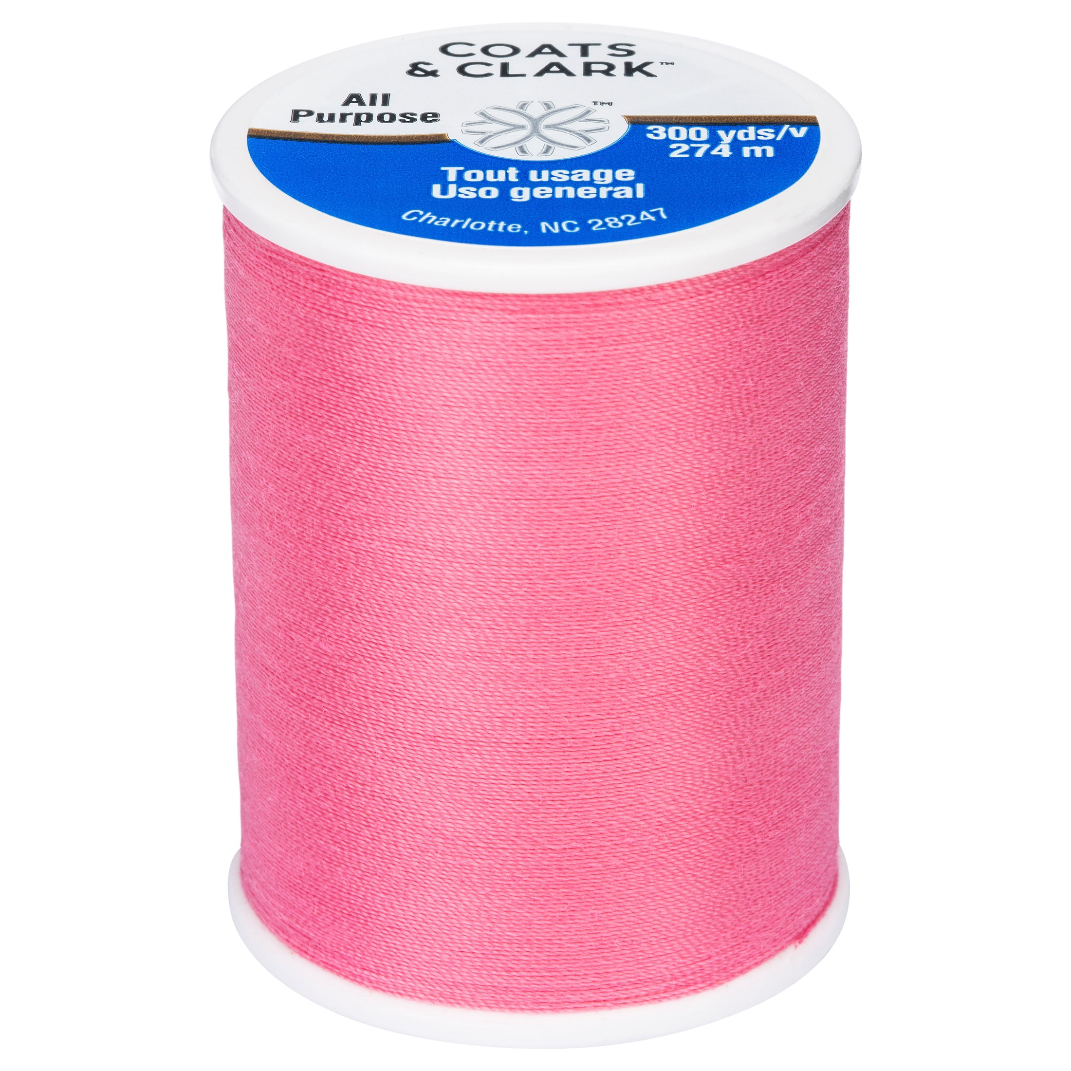 Coats & Clark All Purpose Cotton Candy Polyester Thread, 300 Yards