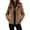 C-Brown365, variant on DHFJKG Winter Coats For Women Fluffy Long Sleeve Collared Solid Color Zip Up Jacket With Pockets Fuzzy Stylish Outerwear
