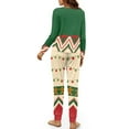 thumbnail image 3 of Yuyamidu Christmas Pajamas for Women Size M 2 Piece Colorful Light Long Sleeve Pj Top Pant Gingerbread Man Sleep Set Casual Nightwear for Fall Spring Winter, 3 of 7