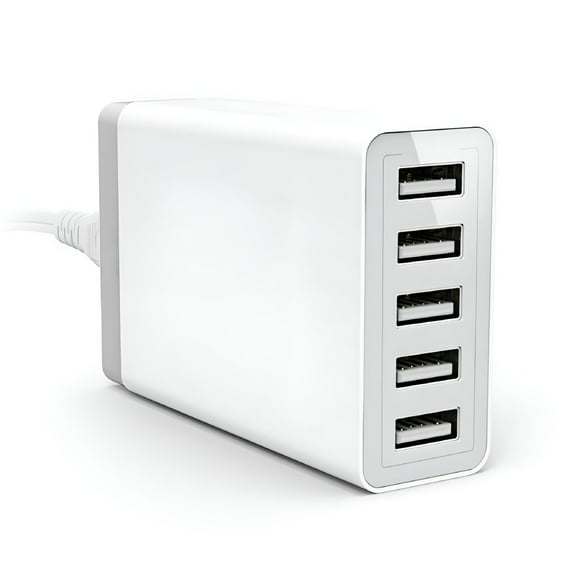 GJX 5 Port USB Wall Charger Hub, 40W 8A, Desktop USB Charging Station for Multiple Devices, Multi Ports USB Charger for Phones, Tablets and More