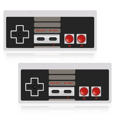 Wireless Controller for Nes Classic Edition Mini 2 Pack, Compatible with Windows/Mac OS/NES/Linux with USB and RF Adapter for NES Classic Mini Gaming System Console