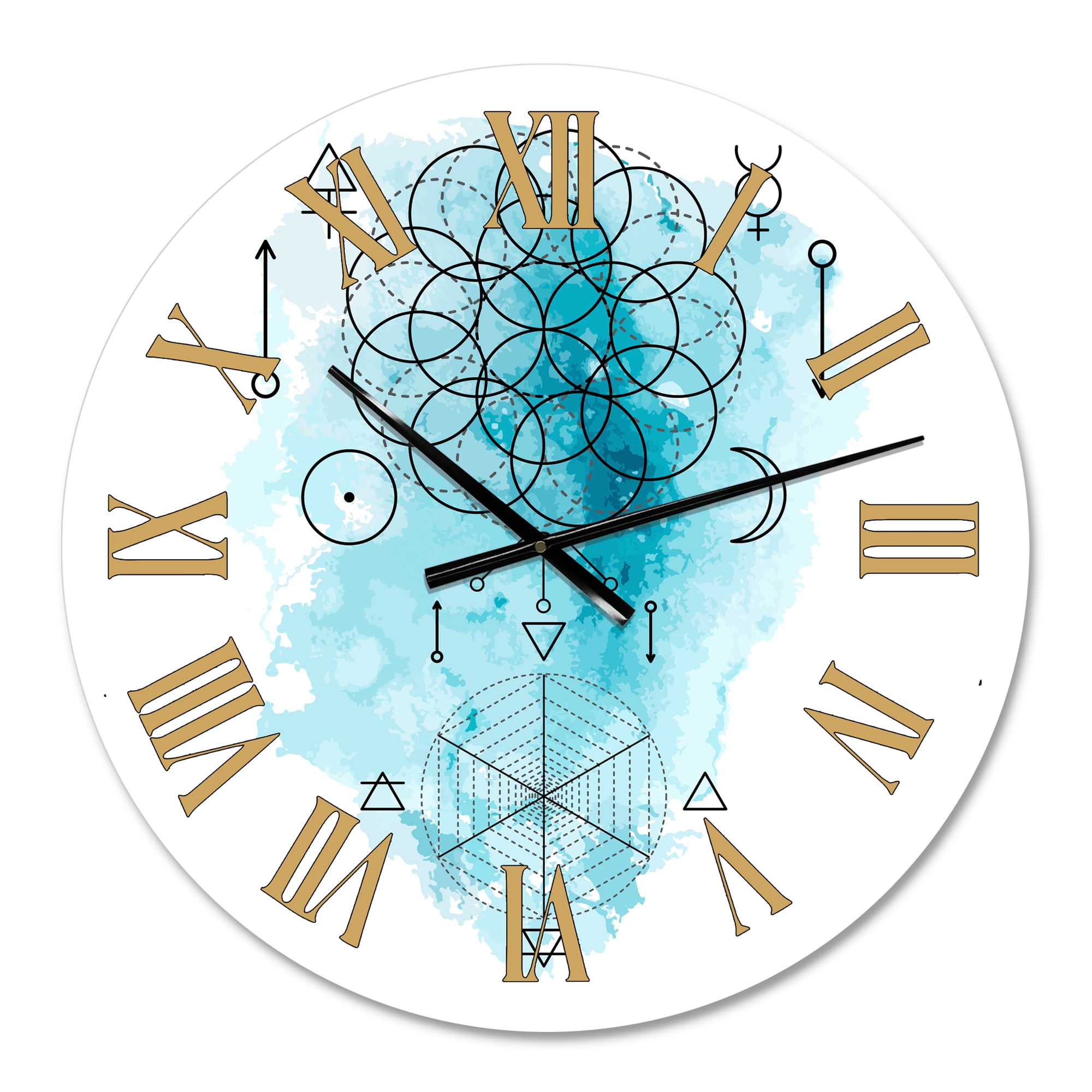 Designart 1 in Quartz Bohemian Wall Clock