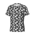 thumbnail image 3 of Yiaed Tulips Flowers Print Mens Short Sleeve Tight Fit T-Shirt, Crewneck Casual Tee-Large, 3 of 5