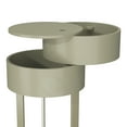thumbnail image 2 of HLR Modern Round Wood Nightstand with Drawer, 2-Tier End Table for Living Room, Bedroom, Green, 2 of 7