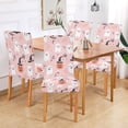 thumbnail image 2 of Yayeee 2 Pack Dining Chair Covers Stretch Parson Chairs Slipcovers Seat Protector, Pink Halloween Ghosts, 2 of 6