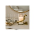thumbnail image 2 of Decorative Snake Glass Candle Holder for House Decor - Modern Pillar Candlestick Holder for Table Centerpieces - Elegant Candle Stand Holder for Office Desk, Bedroom, or Living Room Decor - 6", Gold, 2 of 12