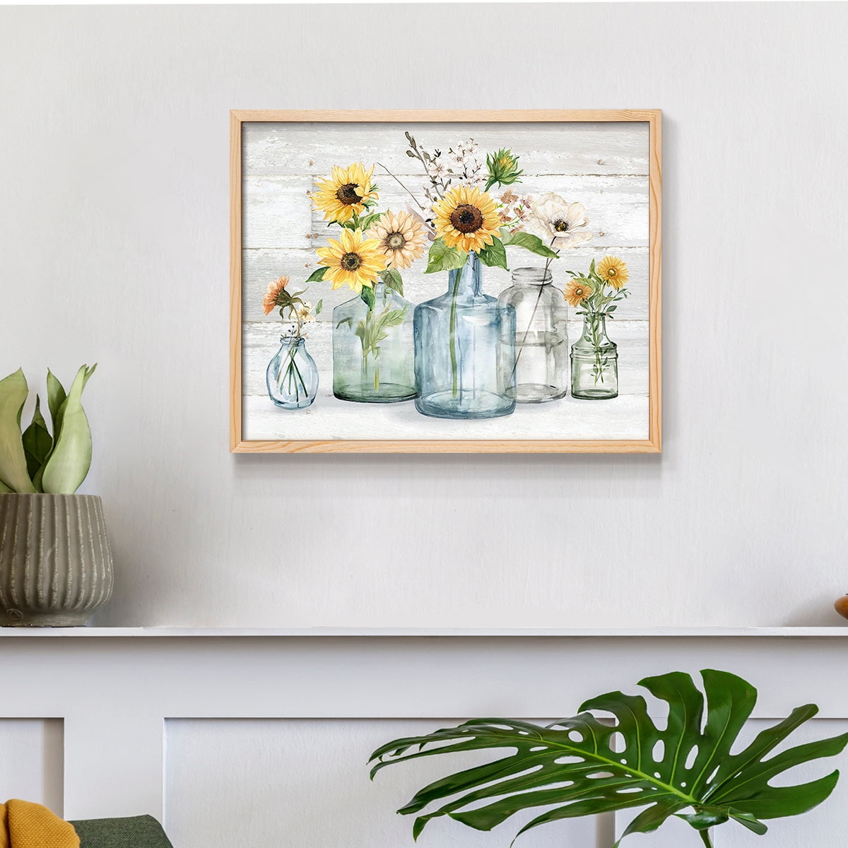 Sunflower Extravaganza by Carol Robinson - Restickable Framed Giclée Print