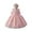 Pink, variant on LWavelet Baby Girl Lace Tulle Dress with Bow Headband Elegant Sleeveless Party Gown for Infant Toddler Outfit