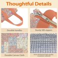 thumbnail image 4 of Pioneer Flower Floral Print Pattern Insulated Lunch Bag for Women & Adults,Large Portable Soft Cooler Lunch Bag,Thermal Food Storage Tote with Pearl Cotton,8.66L,8.75x5.75x9.5 Inch, 4 of 6