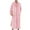 Pink, variant on Homgro Men's Plush Bathrobe Soft Button Up Long Housecoat Fuzzy Fleece Fluffy Winter Full Length Loungewear Warm Shawl Collar Loose Long Sleeve Duster Robe with Pocket Navy Large