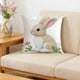 thumbnail image 5 of Decoraciones de Pascua, funda de cojín con conejos bordados con temática de Pascua, funda de almohada suave para sofás y sillas, ideal para decorar sofás y dormitorios de Pascua, funda de almohada de, 5 of 6