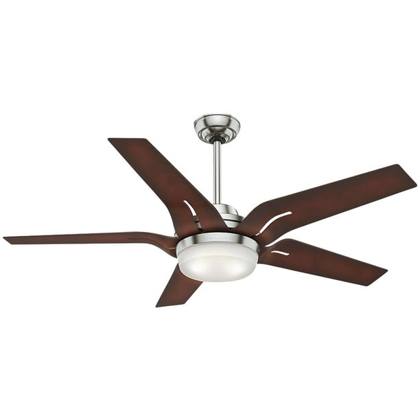 Casablanca Fan Company 59198 56 Correne Ceiling Brushed Nickel With Coffee Beech Blades Com Casablanca Fan Company 59198 56, Casablanca Ceiling Fans Chandelier