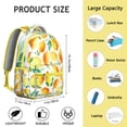 thumbnail image 3 of Cute Lemon Students Backpack Yellow Fruit School Bag with Summer Retro Floral Pattern, Lightweight and Adjustable Strap, 3 of 6