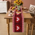 thumbnail image 2 of Valentine's Day Table Runner 60 Inches Long Farmhouse Dress Scarves, Red Love Heart Roses Romantic Modern Art Dining Tablerunner for Coffee Table/Kitchen Island/Party Décor, 13" x 60", 2 of 8
