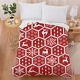 thumbnail image 4 of Christmas Blanket Red Christmas Throw Blanket Holiday Christmas Snowflakes Reindeer Christmas Tree Fleece Soft Blanket 50*60, 4 of 6