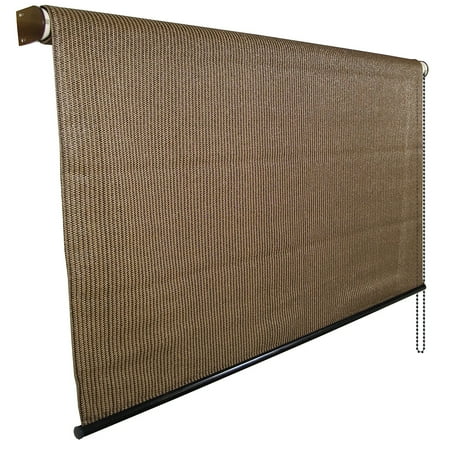 Cool A Roo 474768 6' X 6' Mocha Knitted Rolled Shade With UV Block