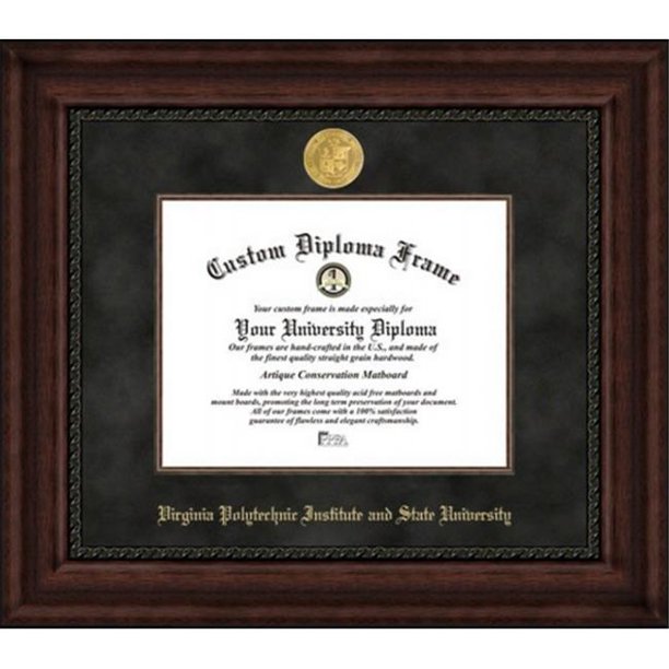 Virginia Tech University 13.5 x 15.5 Executive Diploma Frame Walmart
