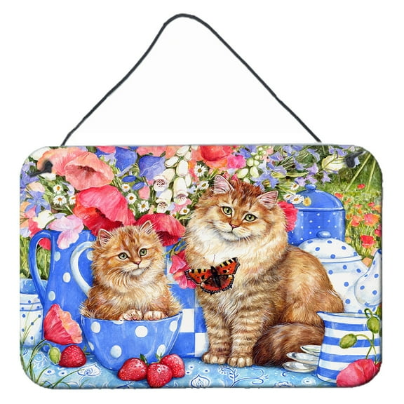 Carolines Treasures CDCO0200DS812 Blue Cats Wall or Door Hanging Prints 8x12 multicolor