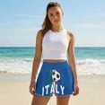 thumbnail image 4 of FUIALDOLG Italy Theme Tennis Skirt for Women Lady High Waisted Athletic Skort with Pocket Breathable Stretchy Gym Workout Pants Spring Break Outfits Casual Mini Skirts，S, 4 of 7