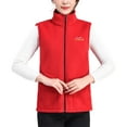 thumbnail image 2 of MAIHAN-Women's Fleece Vest Outerwear Sleeveless Lightweight Zip Jackets Warm Soft Vests with Zipper Pockets Mid Age Stand Collar Warm Winter Vest, Cozy Lightweight Sleeveless Jacket(RD2,XXXL), 2 of 5