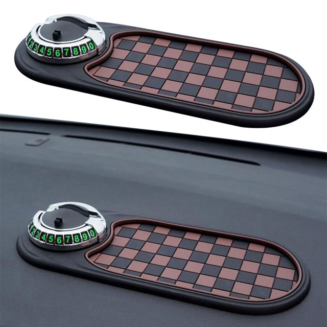 Alfombrilla Antideslizante para Coche Soporte Multifunción Almohadilla (marrón Plateado)