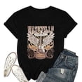 thumbnail image 5 of Trendfront Womens Nashville Guitar Tops Letter Graphic Crewneck Casual Short Sleeve Loose Fit Tee Trendy Fashion T Shirts Pullover Clothing, 5 of 5