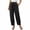 ☪514-Black, variant on Women's Solid Loose Casual Linen Drawstring Long Pants with Pockets - Relaxed Trousers for Beach and Vacation, Pants for Women