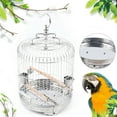 thumbnail image 3 of Miumaeov Stainless Steel Parrot Cockatiel Bird Cage Travel Carrier Cage with Chassis Buckle Food Cup, 3 of 9