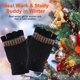thumbnail image 4 of Guantes calefactables USB, manoplas calefactables de invierno, guantes calefactables de media mano con calefacción por USB, guantes de esquí para estudiantes y mujeres., 4 of 5