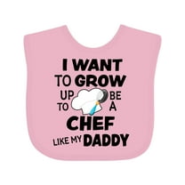 Inktastic I Want to Grow Up to Be a Chef Like My Daddy Boys or Girls Baby Bib