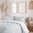 thumbnail image 2 of Ambesonne Bird Print Down Alternative Quilt Comforter, Soft Pattern of Cranes, King, Off White and Pale Blue, 2 of 5