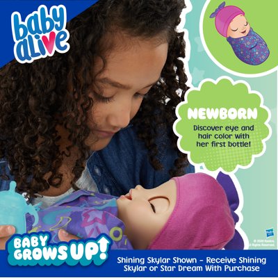 Buy Baby Alive Baby Grows Up Growing And Talking Baby Doll 1 Surprise Doll 8 Accessories Online In Hungary