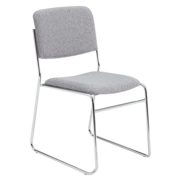 (4 Pack) NPS 8600 Series Fabric Padded Signature Stack Chair, Classic Gray