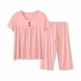 thumbnail image 5 of 2 Piece Outfit for Women Lounge Sets Oversized Round Neck Tshirts Summer Shorts Lounge Set, 5 of 7