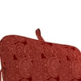 thumbnail image 4 of Jordan Manufacturing 74" x 22" Crossway Mulberry Burgundy Ikat Rectangular Outdoor Chaise Lounge Cushion with Ties and Hanger Loop, 4 of 10